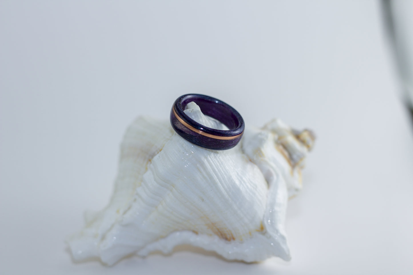 Purple Dyed Oak with Copper Inlay