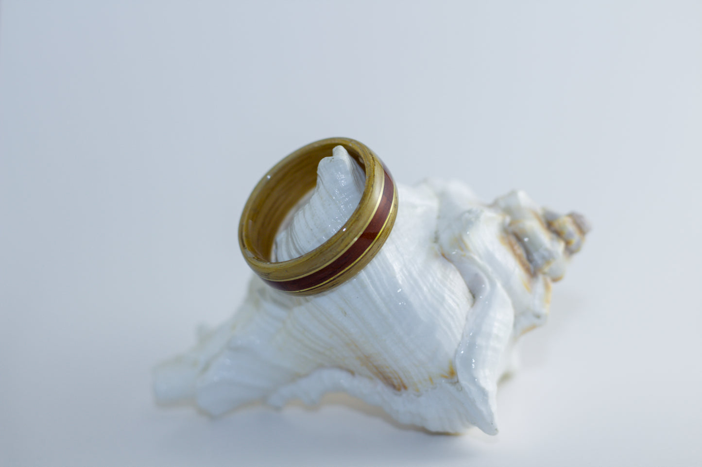 Red Oak with Padauk and Brass Inlay