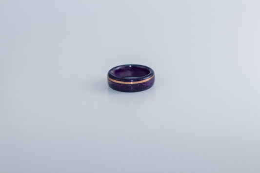 Purple Dyed Oak with Copper Inlay
